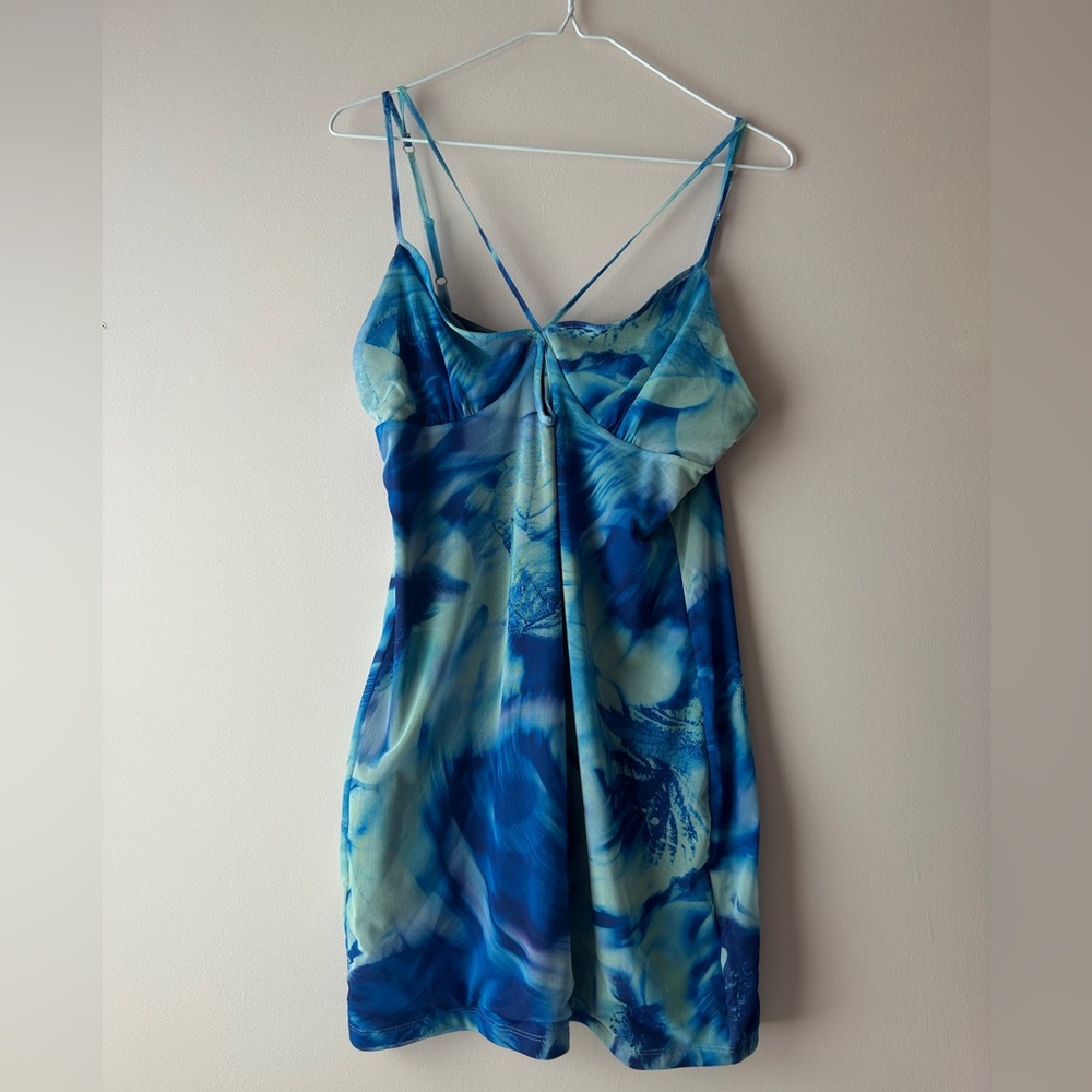 NWT Urban Outfitters Floral Tie-Dye Spaghetti Strap Dress